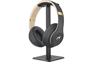 DGPLUS Headphone Stand for Desk - Sturdy Headset Holder with Anti-Slip Base Perfect Gaming Headset Stand & Organizer for Gamers, Office, and Home Use for Teen Boys & Computer Accessories (Black)