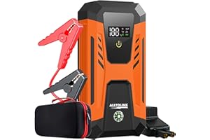 Alltolink Jump Starter Power Pack, 3000A Portable Car Battery Booster Jump Starter for 12V Vehicles and Motorcycles, Portable charger with display screen and 20V fast charging, 4-mode LED lights