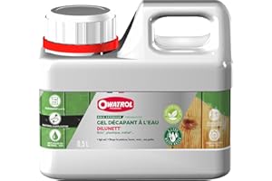 OWATROL - DILUNETT - Décapant Gélifié à l'Eau pour Bois Métal et PVC - Surfaces Extérieurs - 0,5 L