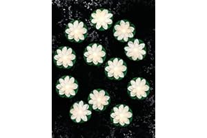 Hortsun 12 Pcs Floating Lotus Lights with Batteries Lily Pads Pool Flowers Diwali Pooja Decorations Floating Candles Decor for Pool Pond Outdoor Indoor(3.94 Inch,White)