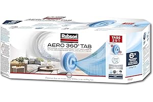 Rubson AERO 360° TAB, recharges en tabs neutres pour absorbeur d'humidité, ultra absorbantes et anti odeurs recharges pour déshumidificateurs AERO 360°, 6 x 450 g