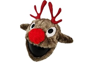 FunnyRiders Housse Casque Moto Amusante - Couvre-Casque Intégral Amusant & Mignon - Accessoires Moto, Protection Contre Poussière, Bosses, Rayures - Fait à la Main - Taille Universelle (Renne)