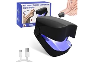 GLAUSTALOS Appareil Traitement Laser Mycose Ongles Pied, Mycose Ongles des Pieds Nettoyage et Réparation Ongles, Traitement Champignons Ongles, 7 Min par Jour Améliorer Fongique (noir)