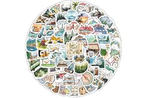 DIWSO 100 Autocollants de Voyage pour la Valise, L'album, le Skateboard, L'ordinateur Portable, les Bagages, les Adolescents, les Garçons, les Filles, Autocollants, Imperméable à l'eau