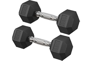 SONGMICS Dumbbell Set, Pair of Hexagonal Dumbbells, Workout, Fitness Training, Weightlifting at Home