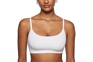 INLYRIC Damski bezszwowy biustonosz sportowy bez podszewki, bez podszewki, bez podszewki, bez podszewki