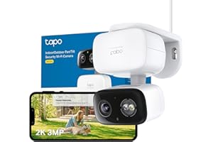Tapo C216 2K 3MP Outdoor Camera 360°Pan/Tilt, IP65 Color Night Vision, Security Camera Outdoor WiFi, Smart AI Detection,Spotlights, Indoor Cameras House Security, CCTV, Alexa/Google