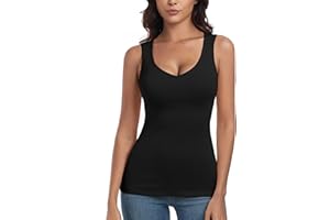 Totatuit Maillot de Corps Femme Débardeur Thermolactyl sans Manches Haut Thermique Femme Col Goutte d’Eau Confortable Hiver