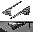 YHCDSEA Model 3 Model Y Turn Signal Side Camera Protection Cover Decoration Accessories fit for Tesla Model 3 Model Y Autopilot 2.0-3.0 (Matt Carbon Fiber Pattern)