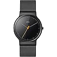 Braun Mens Quartz Watch with Black Dial Analogue Display and Gold Stainless Steel Mesh Strap BN0211