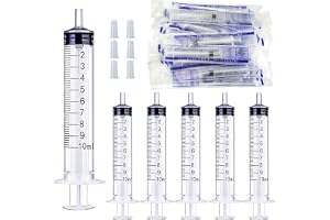 Gebildet 20st 10ml Spruta Utan Nål (med Lock),Steril Individuell Förpackning för Vetenskapliga Laboratorier,Flytande Mätning