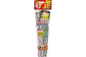 SPARKLERS CLUB Assortimento di 27 luci d'Artifica SACHET JUNIOR MIX, vulcano, turbine volanti e compatte. Ideale per i tuoi eventi, per bambini e adulti, effetto garantito - Categoria F1