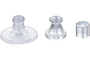 pewterhooter Women’s Comfortable Secure Earring Backs for All Types of Earrings 10 Pairs