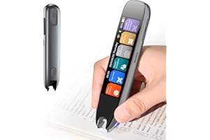 DkevEu Scan Reader Pen, 142 Languages Scan Translator Pen,Supports Speech & Scan to Text, Real Time Pen Reader Scanner,Smart Reading Pen for Dyslexia,Elderly, Kids, Students