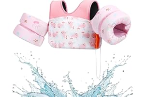 HeySplash Gilet de Flottement de Natation, Gilet de Natation avec Sangle Réglable pour Enfants 20-50/22-70 Lbs, Brassard d'apprentissage à la Natation Flotteur de Piscine avec Sifflet