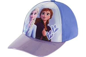 Disney Frozen Kids Hat, Elsa and Anna Baseball Cap for Girls Ages, Blue/Purple, Age 4-7