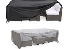 Patio Furniture Covers, Outdoor Furniture Cover Waterproof, Wind Dust Proof Anti-UV Outdoor Sofa Set Cover, Durable Protectiv