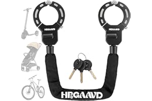 HPGAAVD Antivol Trotinette Electrique，Antivol Vélo，Chaîne Antivol Haute Sécurité，Cadenas Antivol 8 mm d'épaisseur pour Xiaomi, Segway, Ninebot Scooter，Vélo, Motos, Vélo Electrique