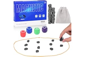 HAPPOYEER Magnetspielzeug Magnetisches Steinbrett Schachspiel Tragbares Magnet-Steinbrett mit Koreanischem Traditionellem Spiel Gonggi Jack-Stein-Kieselsteinset Für Familienreisen Weihnachtsparty-Zubehör