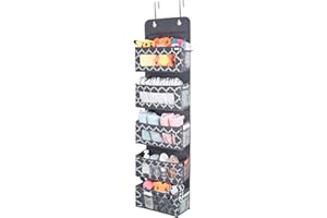 REGALMATE Over Door Storage Rack - Baby Caddy Organiser - Behind the Door Hanging Organizers with Pockets - Back of Door Smart Space-Saving Solutions for kids' Bedroom Bathroom Utility Room & Nursery