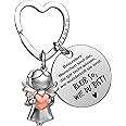 FABACH Beste Freundin Schlüsselanhänger Schutzengel mit Herz und Gravur - Beste Freundin Geschenke Schlüsselanhänger - Beste 