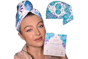 SEOULISTA BEAUTY Silky Locks Microfiber Hair Turban | Quick Dry Hair Wrap for Curly, Long & Thick Hair | Anti Frizz Drying Towel