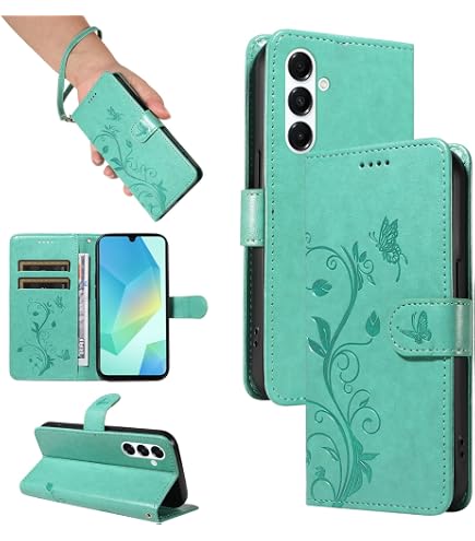 KANVOOS Cover per iPhone 14/iPhone 13, custodia protettiva in pelle PU, antiurto a portafoglio a flip case