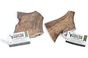HIGHLAND ANTLER Antos Fallow Deer Antlers For Dogs Large Pack of 2 Fallow Antler Chew