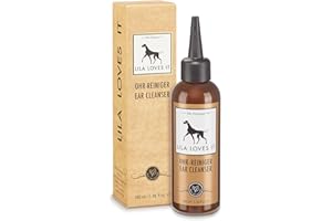 Nettoyant pour Oreilles pour Chiens - dissout Les salissures et soulage Les démangeaisons, avec microargent et Zinc, végétalien, NETTOYANT pour Oreilles de Lila Loves IT, 100 ML