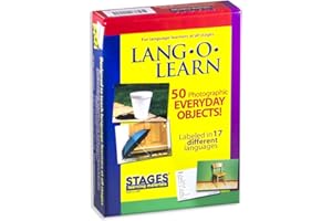 Stages Learning Materials Lang-O-Learn ESL Everyday Objects Vocabulary Photo Cards Flashcards for English, Spanish, French, German, Italian, Chinese
