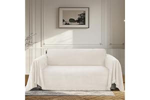 BellaHills Wasserdicht Chenille Sofabezug 1/2/3 Sitzer, Couch Überzug Ecksofa Sofa Überzug l Form Sofaschutz Sofadecke rutschfest Sofaüberwurf für Wohnzimmer (Beige, 180x260cm)