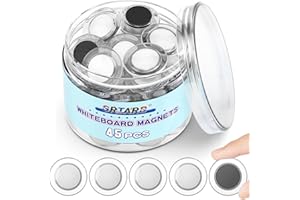 Grtard 45 Stück runde Whiteboard-Magnete, Kühlschrankmagnet, transparente runde Kühlschrankmagnete, dekorative Magnete für Lehrerbedarf, Schule, Büro und Zuhause