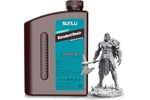 SUNLU 3D Printer Resin 2KG, Faible retrait et durcissement rapide Résine standard, 2000G.Gris