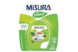 MERISANT Misura Stevia Dolcificante in Compresse, Zero Calorie, Senza Glutine, Dolcificante di Origine Naturale, Confezione Apri e Chiudi Portatile, 120 Compresse