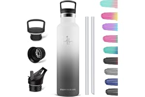 HoneyHolly Gourde Isotherme - 750ml Bouteille Isotherme avec Isolation par Double Paroi Gourde, Gourde INOX Isotherme Anti Fuite Reutilisable sans BPA pour Sport, Gym, Randonnée