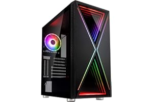 Kolink Void X Boitier PC Moyen Tour - Façade avec éclairage RGB - Panneau latéral en Verre trempé - Noir