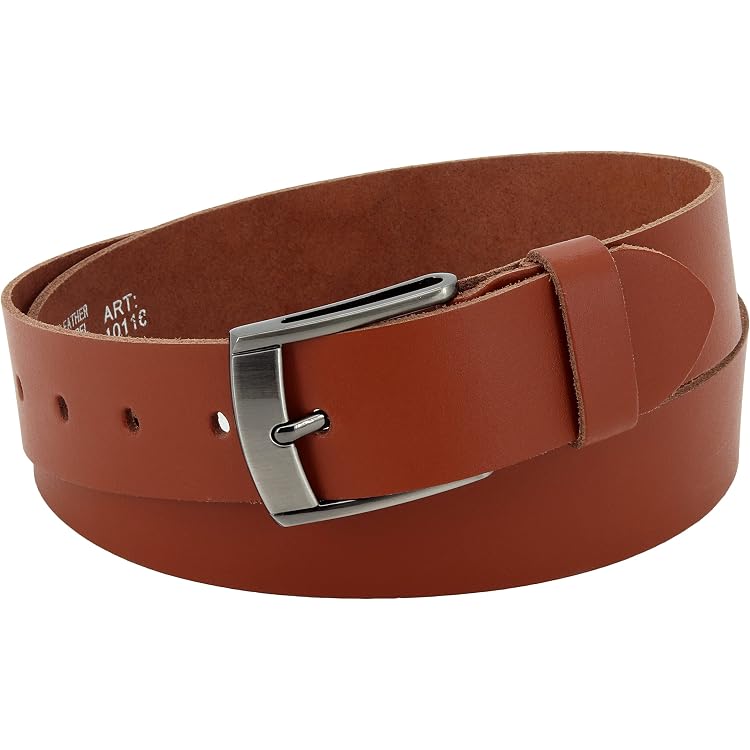 Vascavi Ledergürtel 4 Cm – Made In Germany Aus Echtem Leder, Unisex Für Damen & Herren | Zeitloser Klassiker Grau