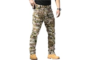 GENERIC Pantalon Tactique éLastique pour Hommes,Militaire Résistant à l'eau pour Le Combat,Camouflage D'Entraînement pour Les Forces Armées