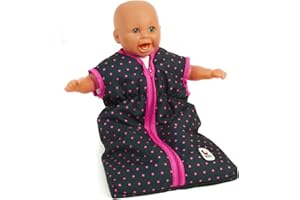 Bayer Chic 2000 Sac de Couchage Bleu/Rose Dots - Poupée Sac de Couchage - 45 x 27 x 2 cm - 3 à 7 ans