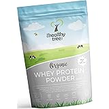Organic Whey Protein Powder (600g) - Unflavoured and High in BCAAs with Free 15g Scoop - 80% Pure Whey Protein from Grass Fed