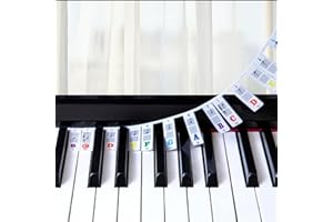 EVERJOYS Klavier Noten Leitfaden für Anfänger Lernen, abnehmbare Klavier Tastatur Noten Etiketten für alle 88/61/54/49/37 Tasten, keine Notwendigkeit Aufkleber, wiederverwendbar, aus Silikon