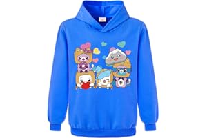 Minhuaha Girls Foxy and Boxy Hoodie Boys Cotton Jumper Cute Top