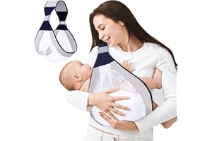 Morofme Babytragetuch Verstellbarer Babyhalter Babygurt Eine Schulter Arbeitssparendes halbgewickeltes Babytragetuch Hüfttrage mit atmungsaktivem Mesh-Gewebe