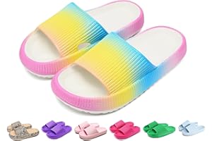 YAQUEKOU Badeschuhe Jungen Mädchen Badelatschen Original Slippers Badeschlappen Cloudyzz Schlappen Wolke Hausschuhe Unisex Kinder Home Slippers rutschfeste Pantoletten Sommer Garten Badelatschen Flip Flops