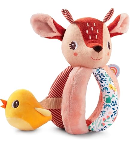 Set De 3 Hochets Sensoriels Lilliputiens - Lena La Licorne, Stella Le Faon, Coccinelle - Pour Bébé Dès La Naissance