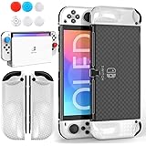 Mooroer Custodia Switch OLED per Nintendo Switch OLED Model, Dockable Cover Protettiva PC Case per Switch OLED und TPU Cover 