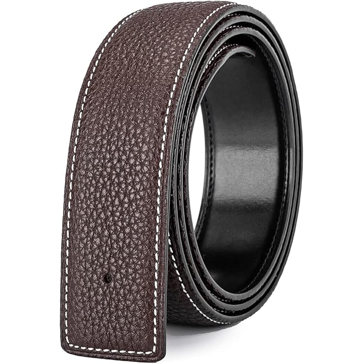 Ceinture Cuir Marron Pour Boucle De Ceinture Interchangeable