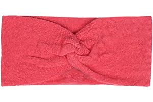 ‎ZWILLINGSHERZ Zwillingsherz Stirnband aus 100% Kaschmir - Hochwertiges Strick-Kopfband im Uni Design für Damen Frauen - Wolle - Haarband - warm und weich für Frühjahr Herbst und Winter - pink