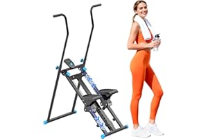 ‎TVDUGIM Klettermaschine, Treppensteiger für Heim-Fitnessübungen, zusammenklappbar, vertikale Klettermaschine für Ganzkörpertraining, 136 kg Tragkraft, Weiß