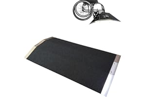 HOCOMAY Rampa per sedia a rotelle, 70 x 40 x 5 cm, per porte, capacità di carico 300 kg, rampe in lega di alluminio con superficie antiscivolo e supporti staccabili per scooter mobili